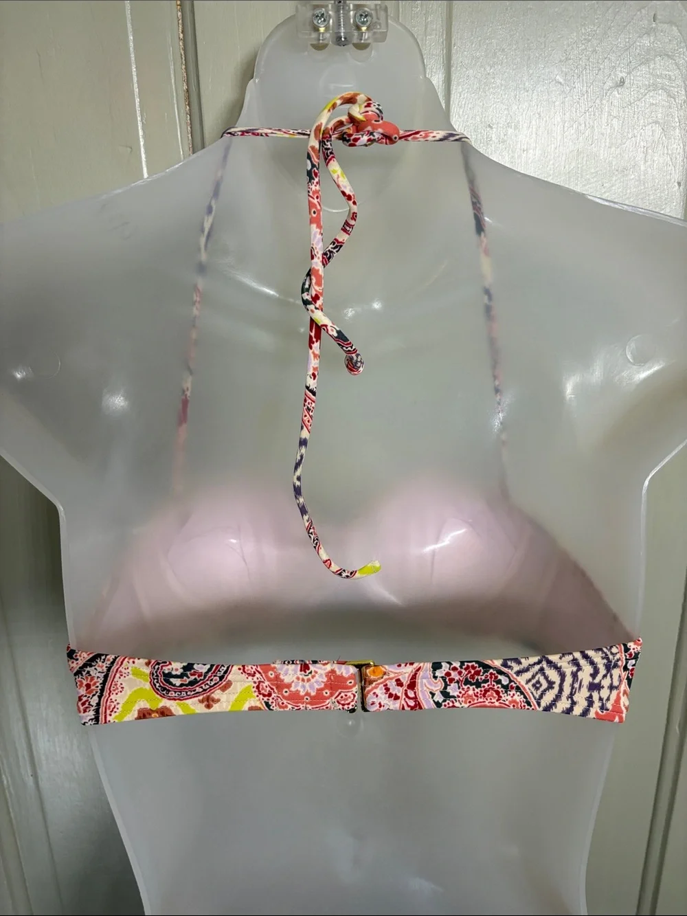 Victoria’s Secret strapless or halter tie PaisleyBikini Set - Pink Multicolor
